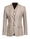 Dolce & Gabbana Man Blazer Beige Size 38 Linen, Polyester In Beige