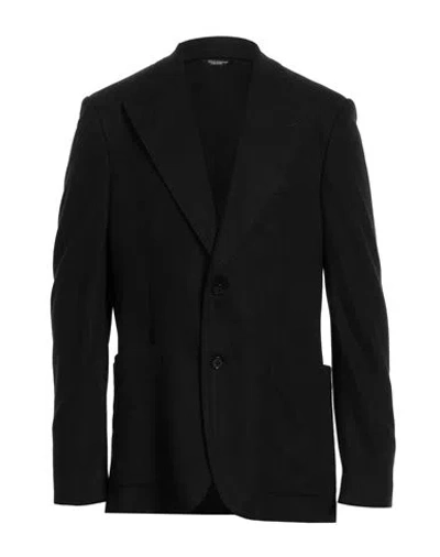 Dolce & Gabbana Man Blazer Black Size 40 Viscose, Polyamide, Elastane
