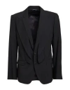Dolce & Gabbana Man Blazer Black Size 42 Virgin Wool, Elastane In Black