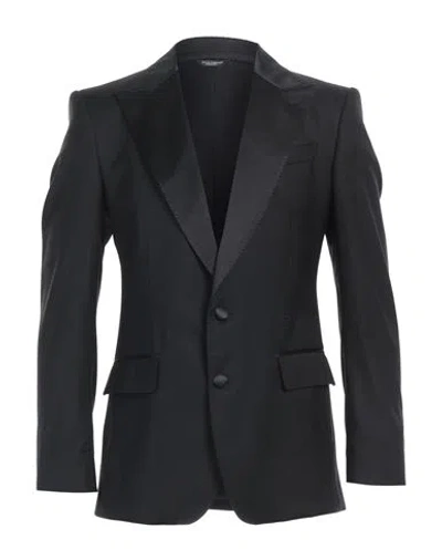 Dolce & Gabbana Man Blazer Black Size 42 Virgin Wool, Elastane