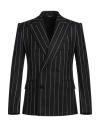 Dolce & Gabbana Man Blazer Black Size 42 Wool In Black