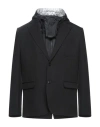 Dolce & Gabbana Man Blazer Black Size 42 Virgin Wool, Polyester, Elastane In Black