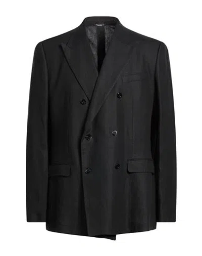 Dolce & Gabbana Man Blazer Black Size 48 Linen