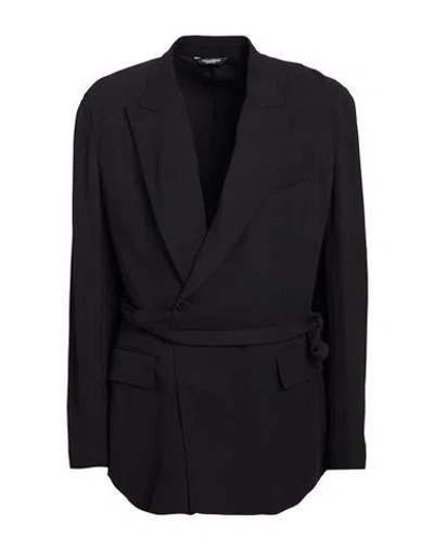 Dolce & Gabbana Man Blazer Black Size 50 Viscose, Elastane