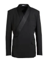Dolce & Gabbana Man Blazer Black Size 50 Wool, Silk, Polyester, Elastane In Black