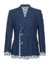 Dolce & Gabbana Man Blazer Blue Size 40 Cotton, Viscose, Silk In Blue