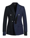 Dolce & Gabbana Man Blazer Blue Size 48 Linen, Virgin Wool, Elastane In Blue