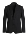Dolce & Gabbana Man Blazer Charcoal Size 40 Cashmere, Cotton In Black