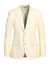 Dolce & Gabbana Taormina Unlined Linen Blend Blazer With Peak Lapel In White
