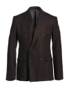 Dolce & Gabbana Double-breasted Linen Blazer In Brown