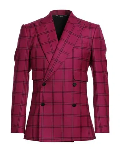 Dolce & Gabbana Man Blazer Garnet Size 50 Virgin Wool In Red