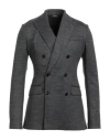Dolce & Gabbana Man Blazer Grey Size 40 Polyamide, Virgin Wool, Elastane In Grey