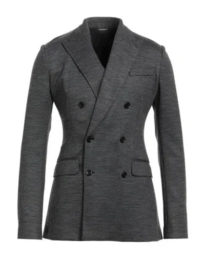 Dolce & Gabbana Man Blazer Grey Size 40 Polyamide, Virgin Wool, Elastane