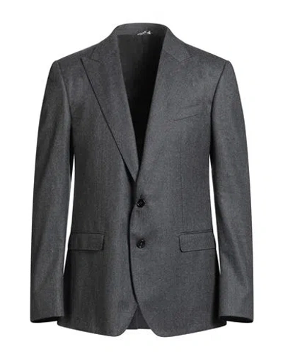 Dolce & Gabbana Man Blazer Gunmetal Size 42 Virgin Wool In Gray