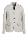 Dolce & Gabbana Man Blazer Light Grey Size 40 Linen In Grey