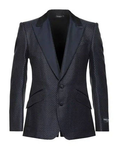Dolce & Gabbana Man Blazer Midnight Blue Size 36 Silk, Polyester