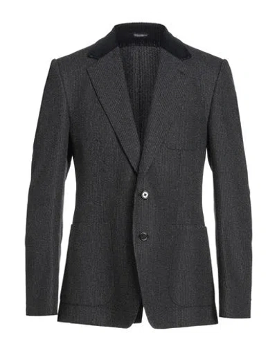 Dolce & Gabbana Man Blazer Midnight Blue Size 40 Cotton, Wool, Polyamide, Polyester, Elastane