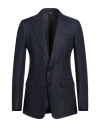 Dolce & Gabbana Man Blazer Midnight Blue Size 46 Linen, Virgin Wool In Blue
