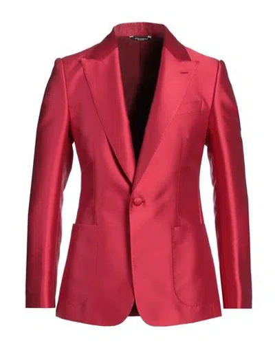 Dolce & Gabbana Man Blazer Red Size 38 Polyester