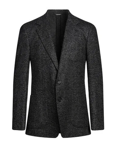 Dolce & Gabbana Man Blazer Charcoal Size 40 Wool, Alpaca Wool, Polyamide, Elastane In Grey