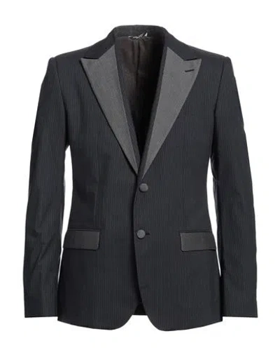 Dolce & Gabbana Man Blazer Charcoal Size 36 Cotton, Silk In Grey