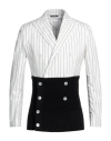 Dolce & Gabbana Man Blazer White Size 48 Cotton, Silk, Elastane In White