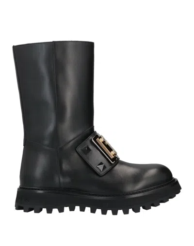 Dolce & Gabbana Knee Boots In Black