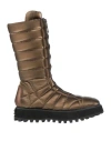 Dolce & Gabbana Man Boot Bronze Size 11 Textile Fibers, Leather