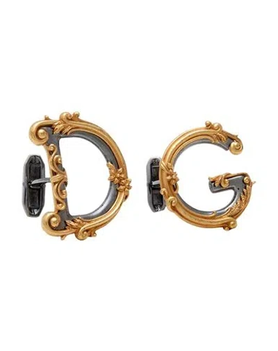 Dolce & Gabbana Man Brooch Gold Size - Brass