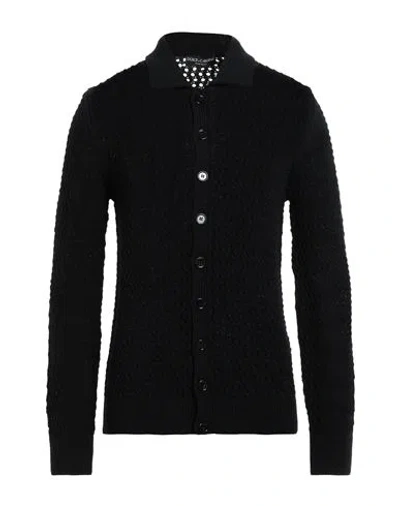 Dolce & Gabbana Man Cardigan Black Size 42 Virgin Wool