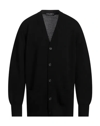 Dolce & Gabbana Man Cardigan Black Size Xs Cotton