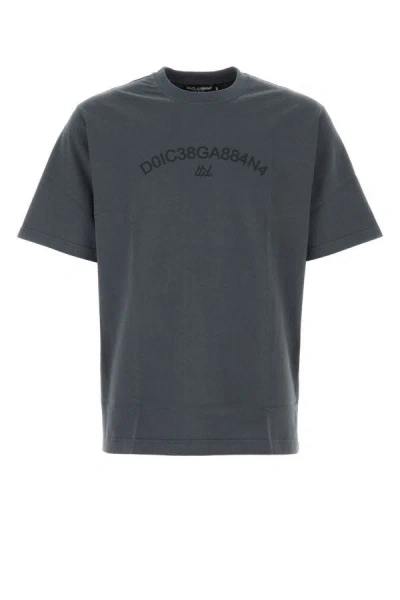 Dolce & Gabbana Man T-shirt M/corta Giro In Gray