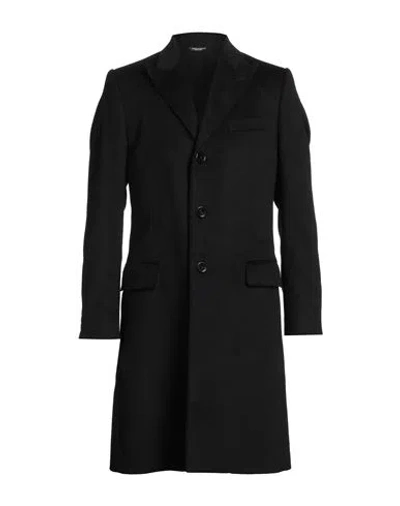 Dolce & Gabbana Man Coat Black Size 40 Cashmere