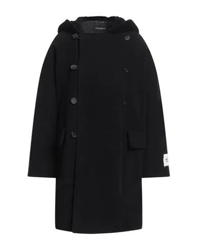 Dolce & Gabbana Man Coat Black Size 40 Cotton, Lambskin