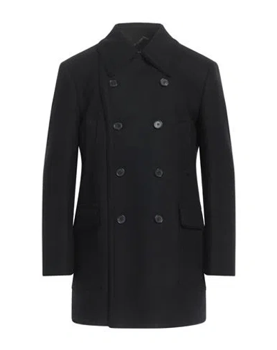 Dolce & Gabbana Man Coat Black Size 42 Virgin Wool, Cotton, Polyamide, Elastane