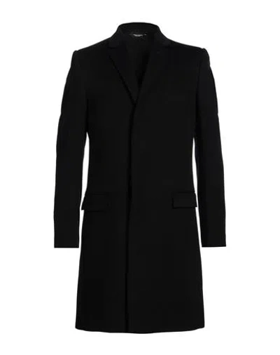 Dolce & Gabbana Man Coat Black Size 46 Virgin Wool, Cashmere