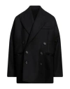 Dolce & Gabbana Black Wool Double Breasted Men Coat Men's Jacket In Black