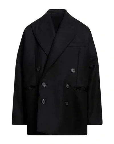 Dolce & Gabbana Man Coat Black Size L Wool, Polyamide