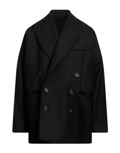 Dolce & Gabbana Black Wool Double Breasted Men Coat Men's Jacket