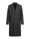 Dolce & Gabbana Man Coat Lead Size 42 Wool, Alpaca Wool, Polyamide In Grey