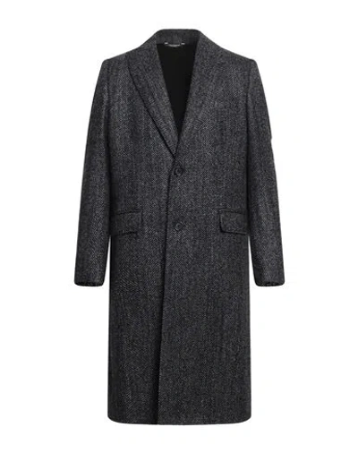 Dolce & Gabbana Man Coat Lead Size 42 Wool, Alpaca Wool, Polyamide In Grey