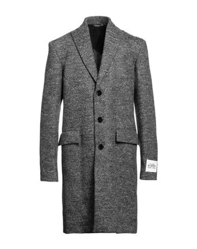 Dolce & Gabbana Man Coat Steel Grey Size 40 Wool In Gray