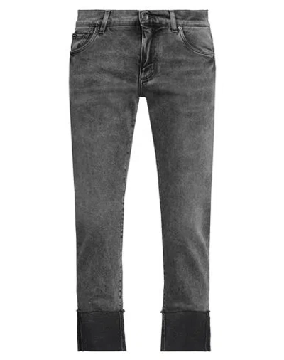 Dolce & Gabbana Man Jeans Steel Grey Size 36 Cotton, Elastane