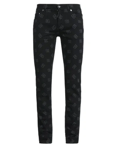 Dolce & Gabbana Man Jeans Black Size 32 Cotton, Elastane