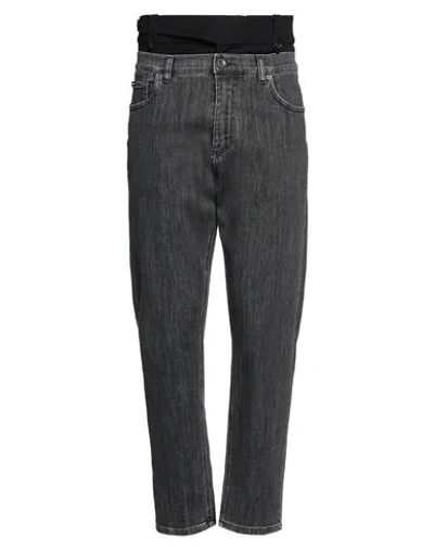 Dolce & Gabbana Man Jeans Black Size 34 Cotton, Elastane, Cow Leather