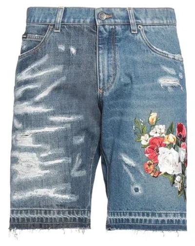 Dolce & Gabbana Man Denim Shorts Blue Size 42 Cotton, Polyester