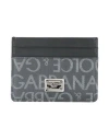 Dolce & Gabbana Man Document Holder Steel Grey Size - Calfskin, Cotton, Polyurethane, Polyester In Black
