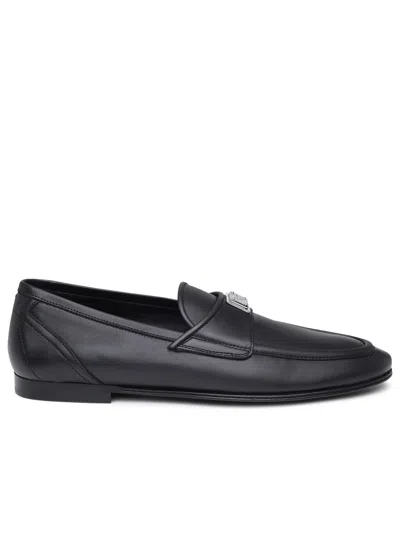 Dolce & Gabbana Man  Black Leather Loafers