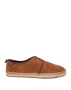 Dolce & Gabbana Man Espadrilles Camel Size 9 Calfskin, Viscose, Cotton In Beige