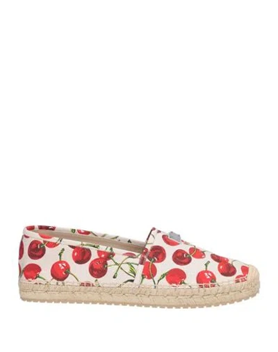 Dolce & Gabbana Man Espadrilles Cream Size 11 Textile Fibers